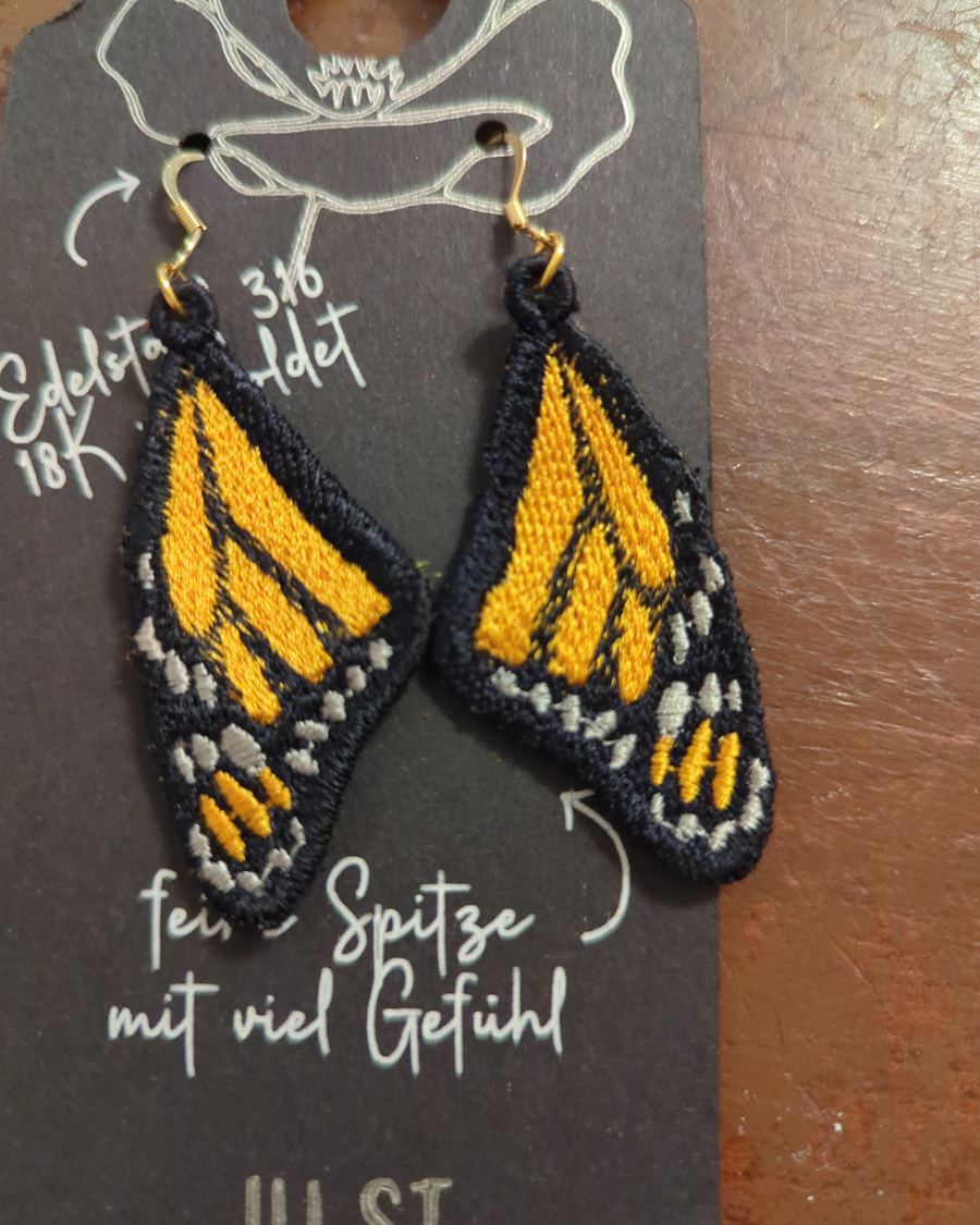 Schmetterlingsflügel Monarch aus Spitze